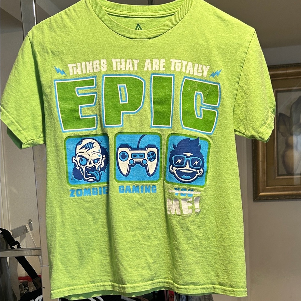 Boys' Neon Green 'Epic' Graphic Short-Sleeve Tee